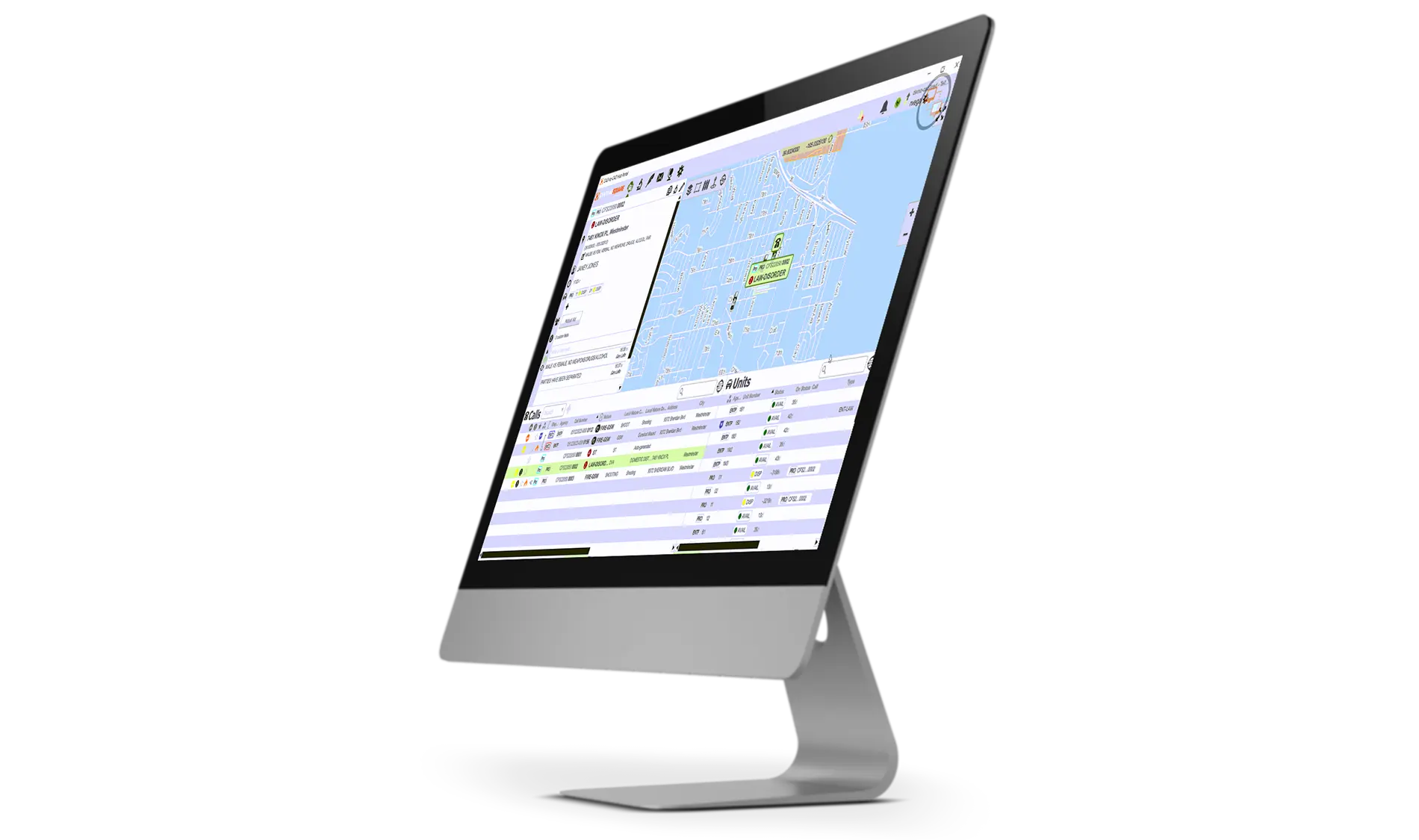 A screenshot of CentralSquare's Unify (CAD-to-CAD) platform on a computer monitor.
