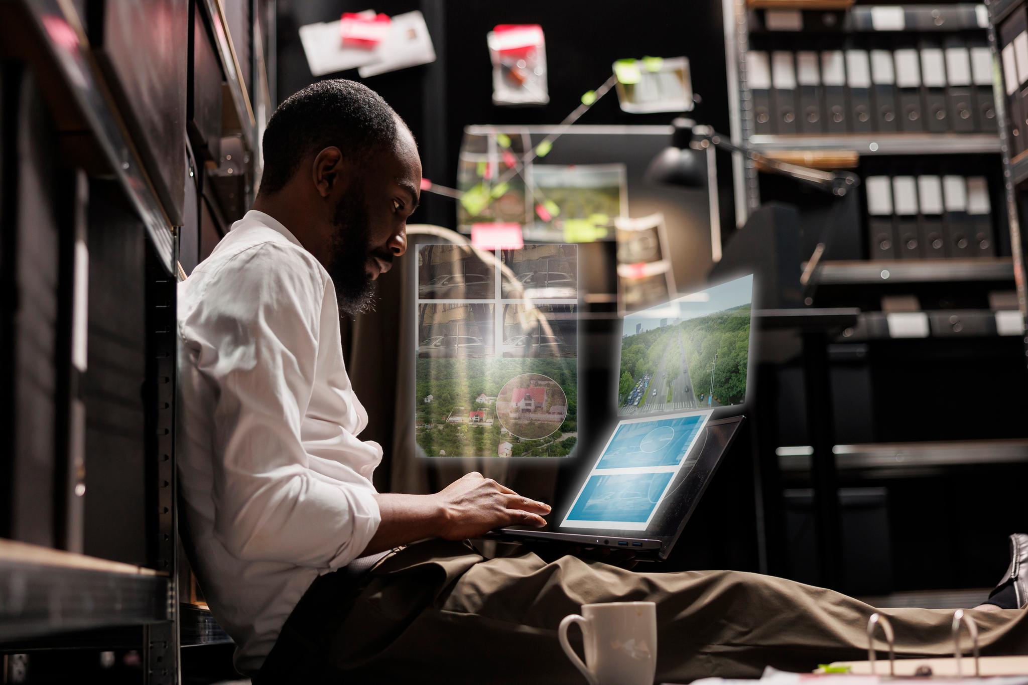 officer managing digital evidence