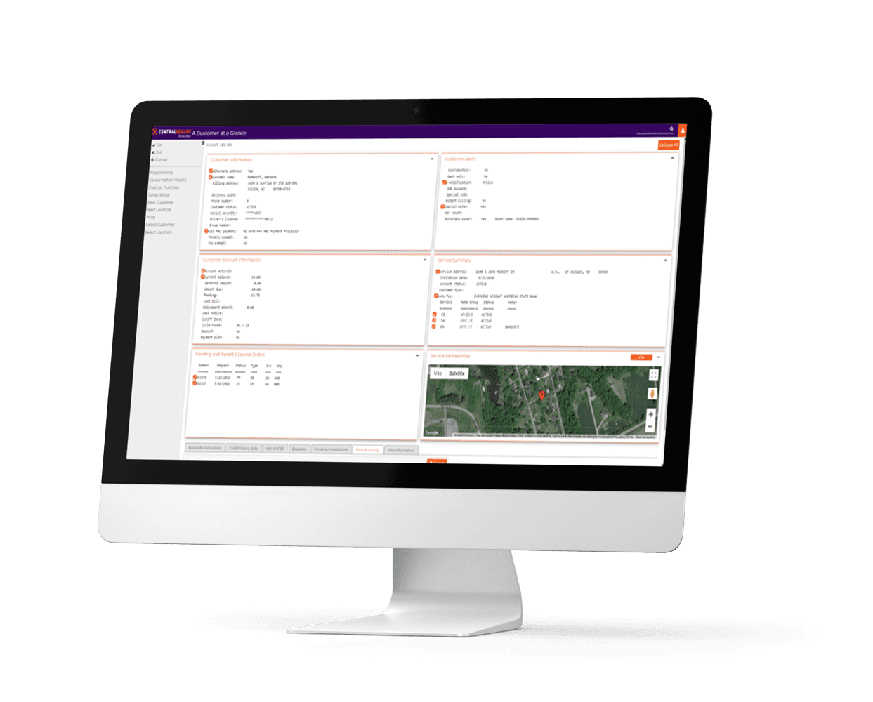 Product image for NaviLine - CentralSquare's suite for mid-sized agencies. This image shows the administrator's view of the citizen portal experience.