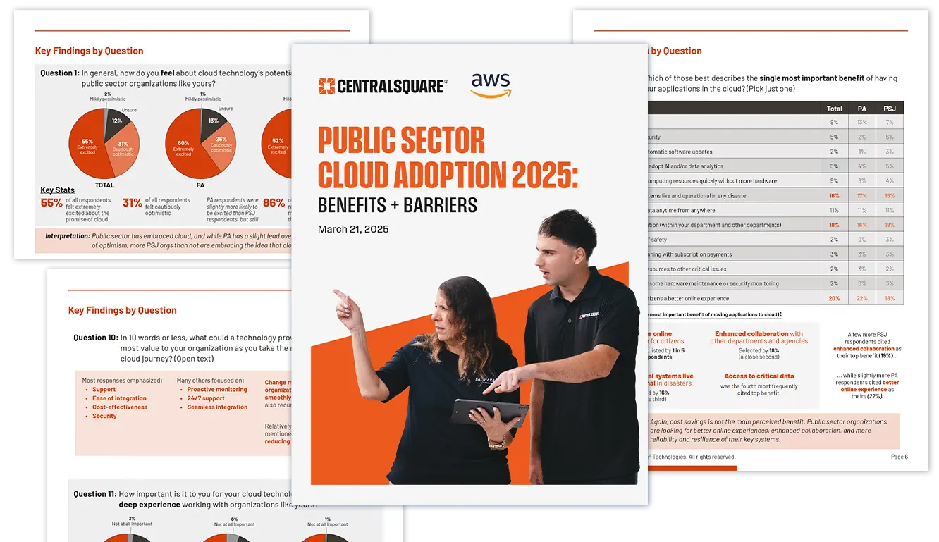 Front page of report with pages from report behind it